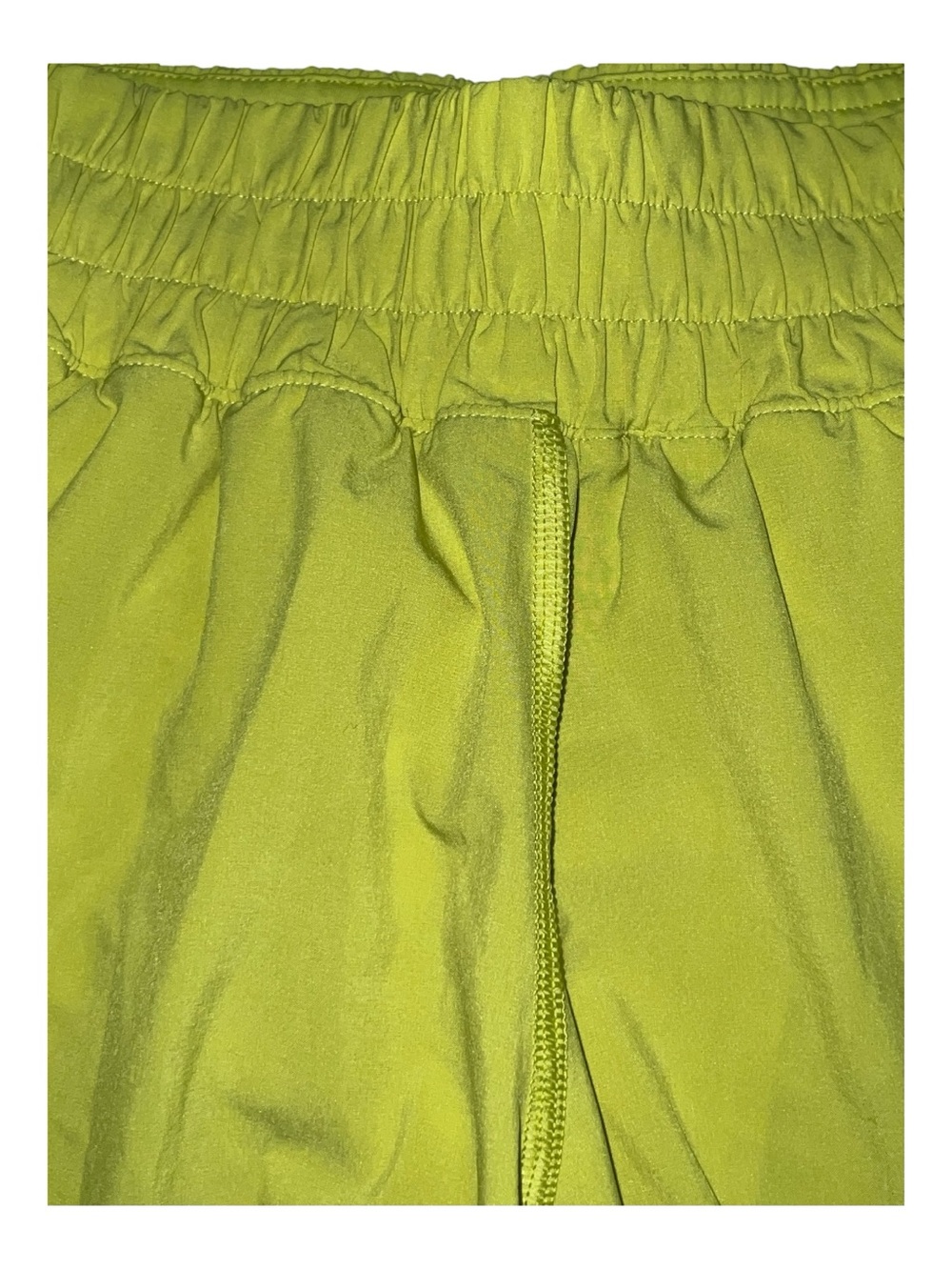 Lululemon Track That High Rise Lined Shorts 5” in a yellow green color size 4 - Picture 4 of 7